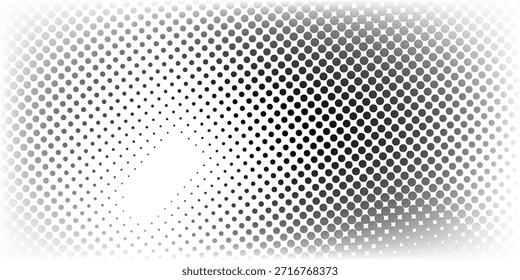 Fondo abstracto moderno de puntos en blanco y negro. Vector