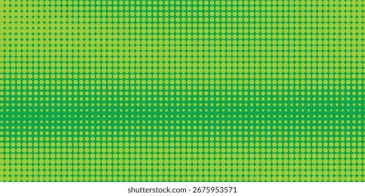 Fondo de textura de gradiente de patrón de color verde amarillo de semitono moderno de puntos. Eps 10