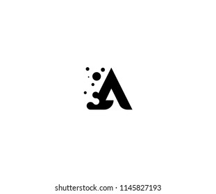 Dots Monogram Letter A Logo Design