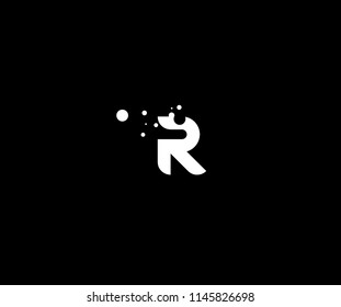 Dots Monogram Letter R Logo Design