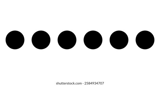 dots more menu black web illustration isolated on white background. Vector icon in flat style. vector ilustration. eps 10