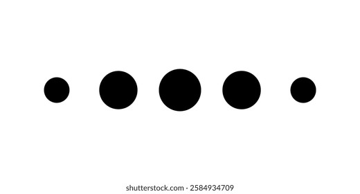 dots more menu black web illustration isolated on white background. Vector icon in flat style. vector ilustration. eps 10