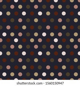 Dots on a dark background. Seamless hand-drawn pattern. Can be used for postcards, invitations, advertising, web, textile and other.