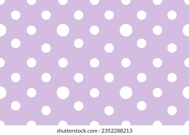 Dots on purple background seamless pattern for wallpaper, fabric, clothing,backdrop,texture, wrapping paper, notebook cover ,curtain,pillow case and stationary.