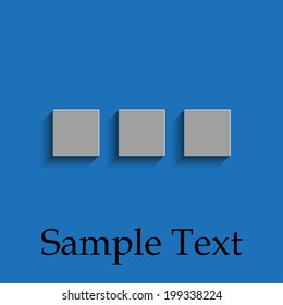 Dots on square a blue background