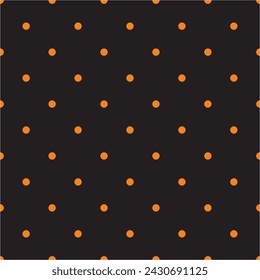 Dots orange and black vector background. Tile decoration wallpaper or autumn pattern