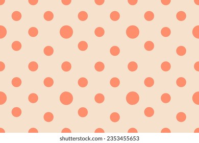 Dots orange color seamless pattern for wallpaper, fabric, clothing,backdrop,texture, wrapping paper, notebook cover ,curtain,pillow case and stationary.