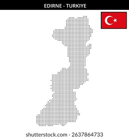 Dots outline Edirne region's borders