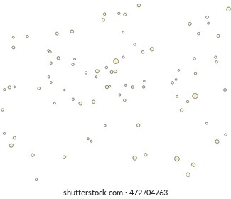 Dots particle. Strokes oval on white background. Vector illustration