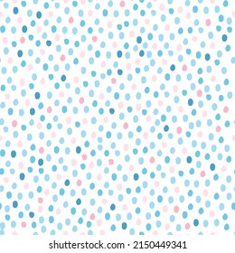 dots in pastel color seamless pattern. Creative textures for holiday designs, party, birthday, invitation, baby shower. Universal background for printing on fabric and paper. Vector illustration