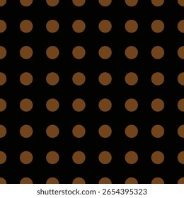 Dots pattern brown color on black background.eps
