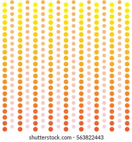 Dots pattern. Geometrical simple image illustration.  orange and yellow color.
Creative, luxury gradient candy style. 