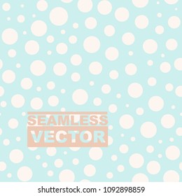 Dots pattern seamless background. Colorful chaotic circles texture.  Simple seamless polka dot design. Geometric vector retro cover for wrapping paper, tile, textile, fabric print. Decorative repeat.
