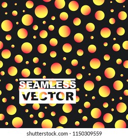 Dots pattern seamless background. Colorful chaotic circles texture. Simple seamless polka dot design. Geometric vector retro cover for wrapping paper, tile, textile, fabric print. Decorative repeat