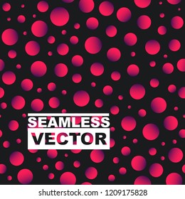 Dots pattern seamless background. Colorful chaotic circles texture. Simple seamless polka dot design. Geometric vector retro cover for wrapping paper, tile, textile, fabric print. Decorative repeat