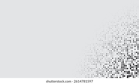 Dots Pattern. Summer Concept With Minimal Art. Linear Frame With Geometric Design. White Graphic Flyer. Minimalist Greyscale Background. Geometric Grey Texture. Trendy Dots Pattern