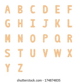 Dots pattern A to Z  for design and decoration.