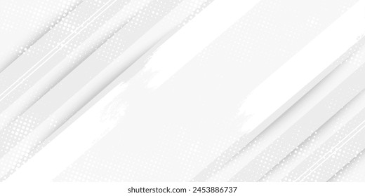 Dots pop art comics sport style vector illustration. Gray and white diagonal line architecture geometry tech abstract subtle background vector illustration.