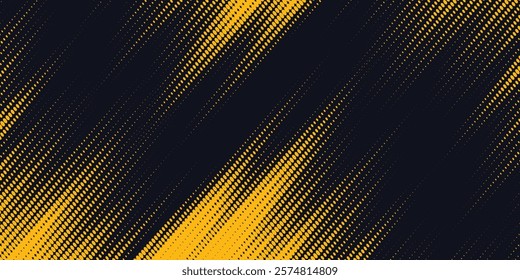 Dots pop art comics sport style vector illustration. Dots halftone yellow and black color pattern gradient grunge texture background.	