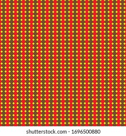 dots red and brown colour over the yellow background