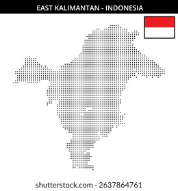 Dots represent the regions of East Kalimantan