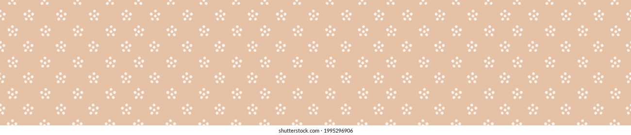 Dots seamless pattern with beige  background