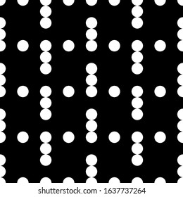 Dots seamless pattern. Circles ornament. Dot shapes motif. Circle forms backdrop. Dotted wallpaper. Rounds background. Digital paper, textile print, web design, abstract image. Vector illustration