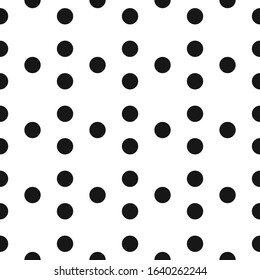 Dots seamless pattern. Circles ornament. Dot shapes motif. Circle forms backdrop. Dotted wallpaper. Rounds background. Digital paper, textile print, web design, abstract image. Vector