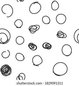 Patrón sin costuras. Textura de fondo de círculos dibujados a mano.