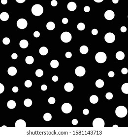 Dots seamless pattern. Monochromatic circles texture background.