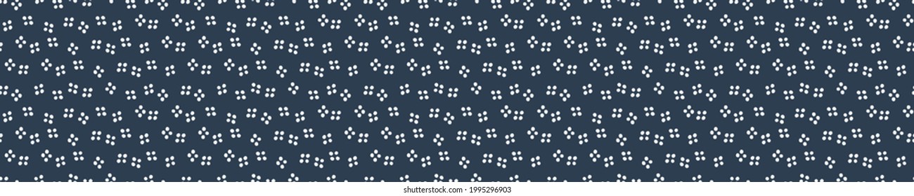 Dots seamless pattern with navy blue background