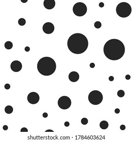 Dots seamless pattern. Random circles texture background.