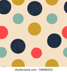 Dots seamless pattern.hand drawn vector illustration.Can be used for kids or babies shirt design, fashion print design, t-shirt, kids wear