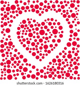 dots shape heart love vector design illustration