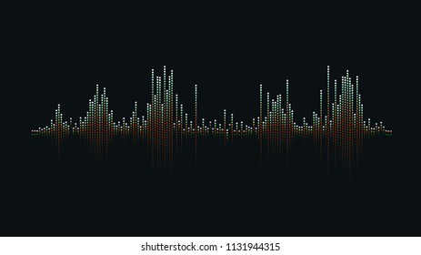 dots sound wave vector background