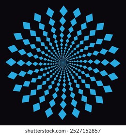 Espiral de puntos - patrón matemático, patrón de espiral radiante sobre fondo
