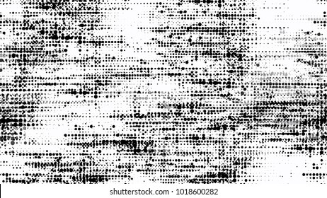 Dots and Spots of Halftone Grunge Background. Rough Grungy Seamless Pattern Design. Splatter Style Texture. Noise Fashion Print Design Pattern.