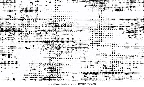 Dots and Spots of Halftone Grunge Background. Retro Spotted Seamless Pattern. Dirty Weathered Style Texture. Noise Fashion Print Design Background.
