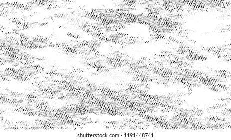 Dots and Spots of Halftone Grunge Background. Retro Vector Pattern. 