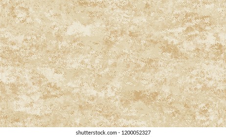 Dots and Spots of Halftone Grunge Background. Cartoon Vintage Pattern. Polka Dots Style Texture. Beige Monochrome Print Design Background.