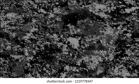 Dots and Spots of Halftone Grunge Background. Distressed Grungy Pattern Design. Splatter Style Texture. Black and White Noise Fashion Print Design Pattern.