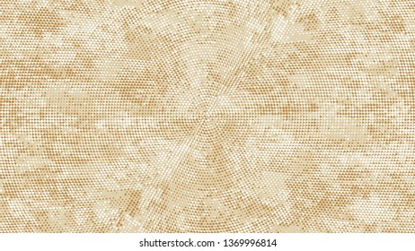 Dots and Spots of Halftone Grunge Background. Distressed Grungy Pattern Design. Faded Dyed Style Texture. Beige Noise Fashion Print Design Pattern.