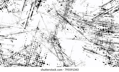 Dots and Spots of Halftone Grunge Background. Retro Spotted Seamless Pattern. Polka Dots Style Texture. Noise Fashion Print Design Background.