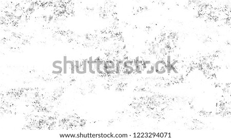 Dots and Spots of Halftone Grunge Background. Cartoon Retro Vector Pattern. Overlay Grainy Style Texture. Black and White Monochrome Print Design Pattern.