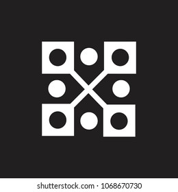 dots square pattern logo vector