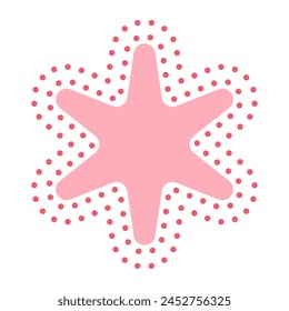 Dots star halftone icon. Vector illustration.