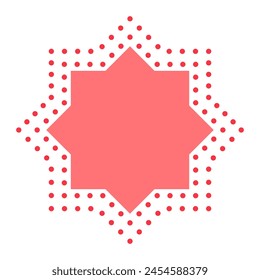 Dots star halftone icon. Vector illustration.