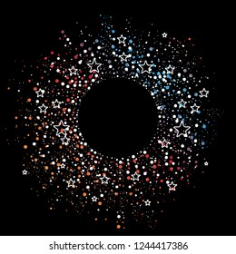 Dots and stars abstract illustration- Vector