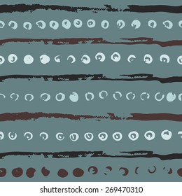 Dots and stripes seamless pattern.