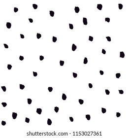 dots stroke drawn black felt pen doodle pattern